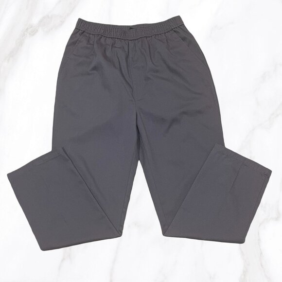 Ruxford Men's Adaptive Elastic‎ Waist Charcoal Gray Pull On Dress Pants, Size L - Picture 1 of 5